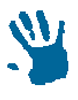 blue hand